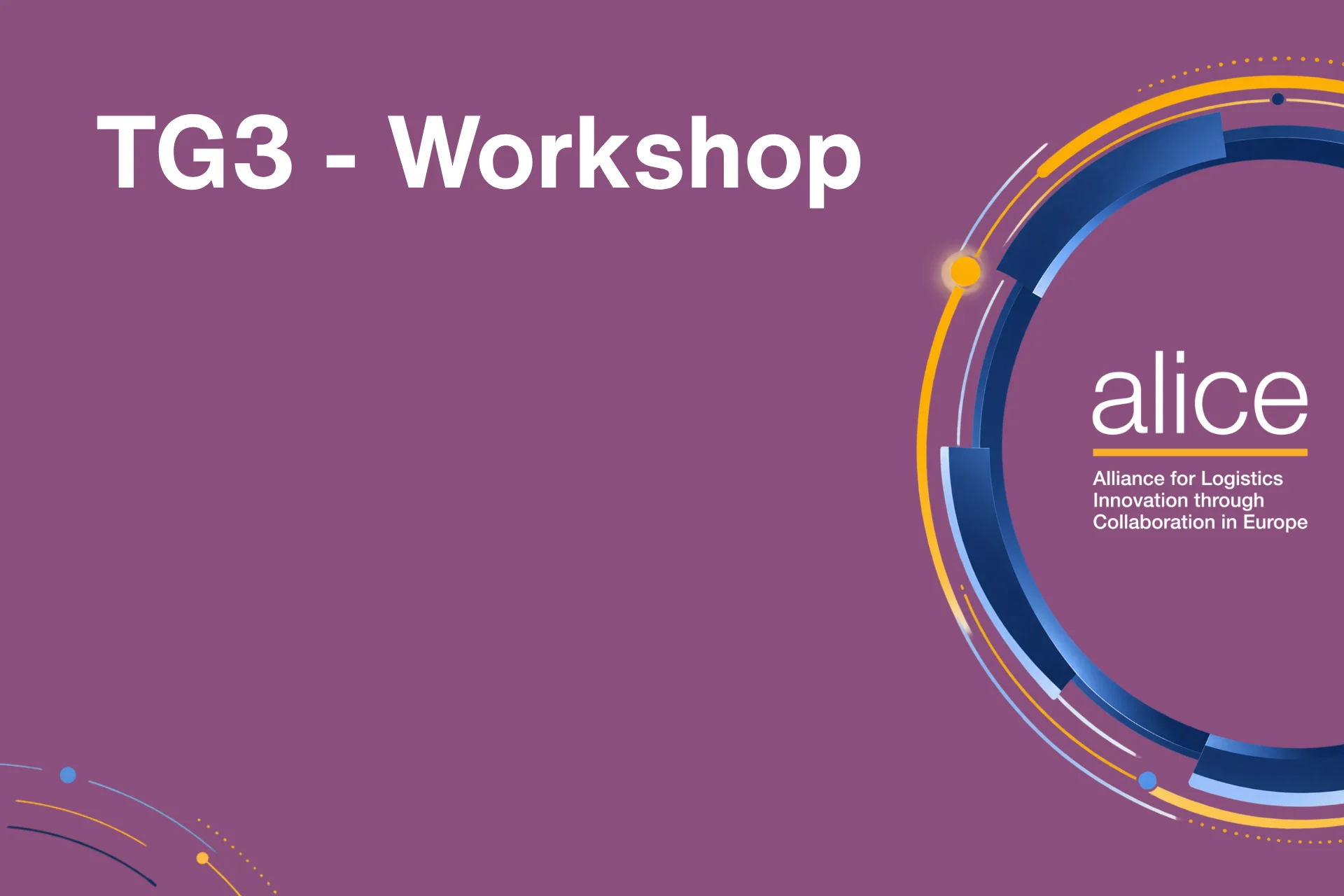 TG3 Workshop banner website