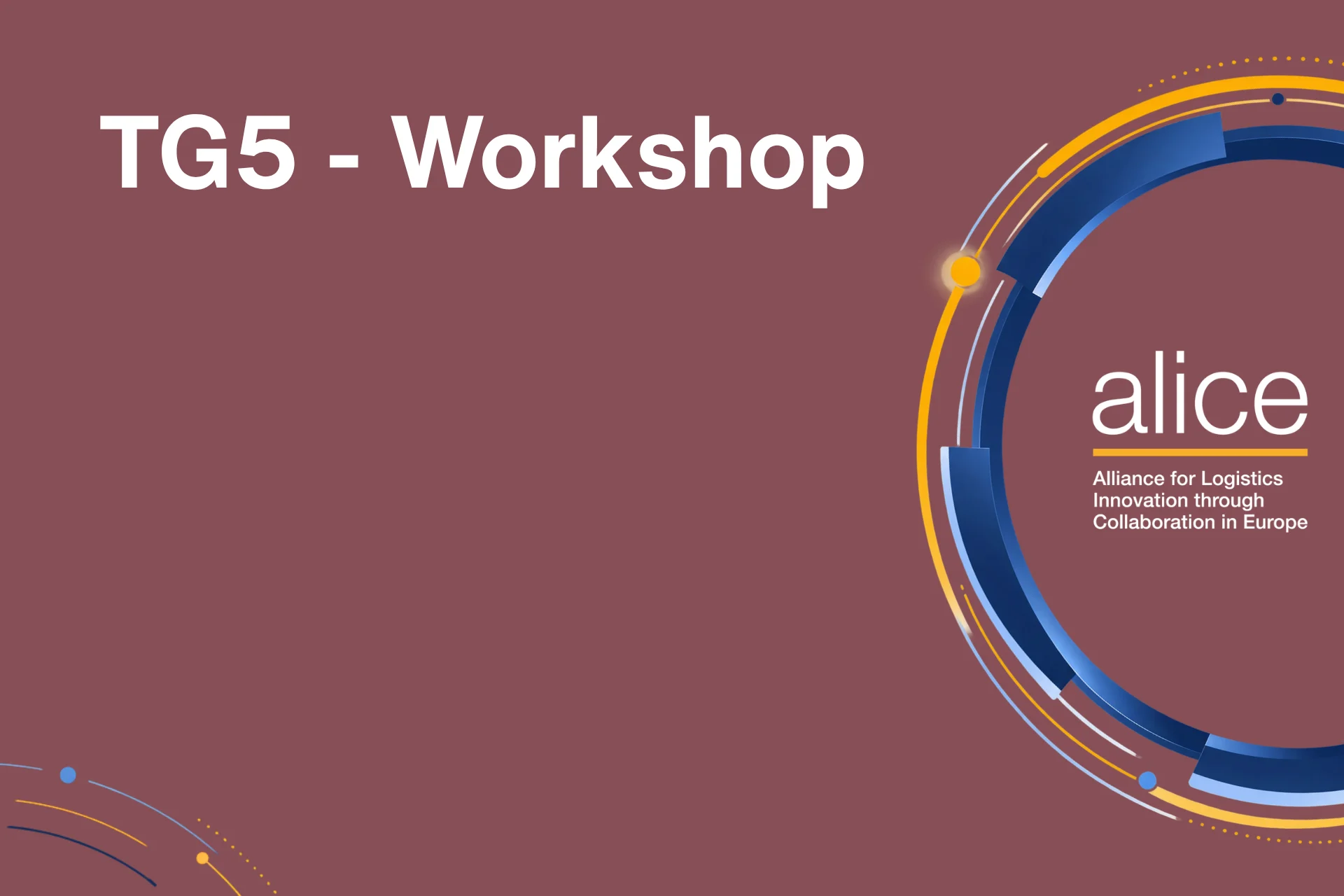 TG5 Workshop banner website
